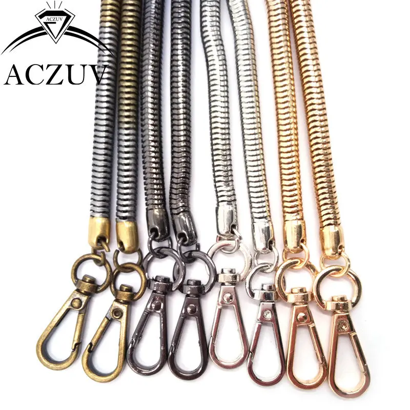 

10piece 6.5mm Thick 120cm Snake Chain Double Claw Clasps Lobster Buckle Hooks Long Shoulder Bag Purse Chain Findings Accessories