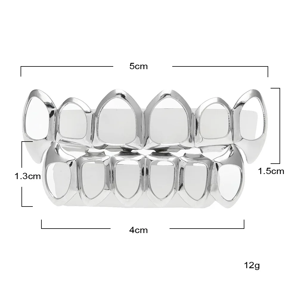 В Стиле Хип-хоп, серебряные, золотые зубные грилли, набор для мужчин, верхняя часть, Нижняя крышка, ложные полые зубные грили для женщин, косплей, вечеринка, украшения для тела