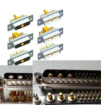 

1PCS High current D-SUB 11W1 D-SUB17W5 RF wire female connector Industrial grade plug RF coaxial 11W1 female connector