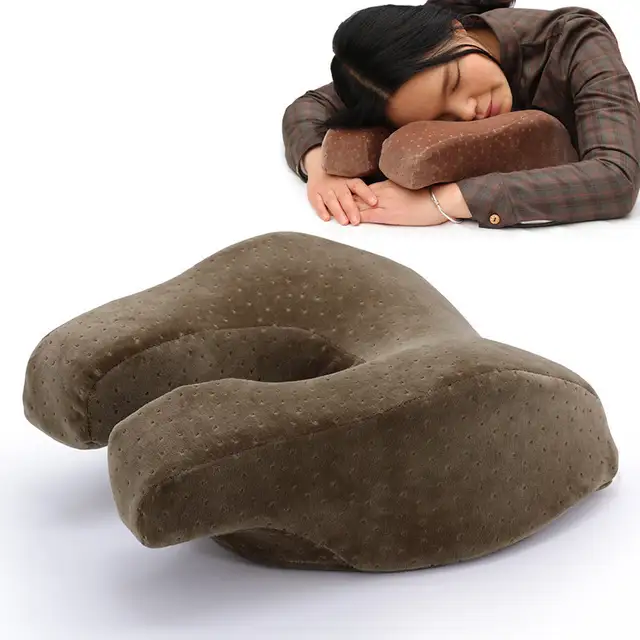 Portable Nap Head Pillow Slow Rebound Memory Foam Sleeping Pillow