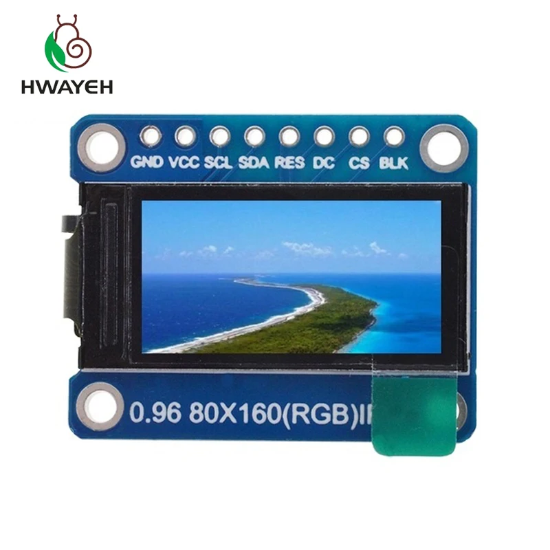 IPS 0 96 дюйма 8 Pin SPI HD 65K полноцветный TFT Модуль ST7735 IC 80*160 ЖК-дисплей 3 В интерфейс для