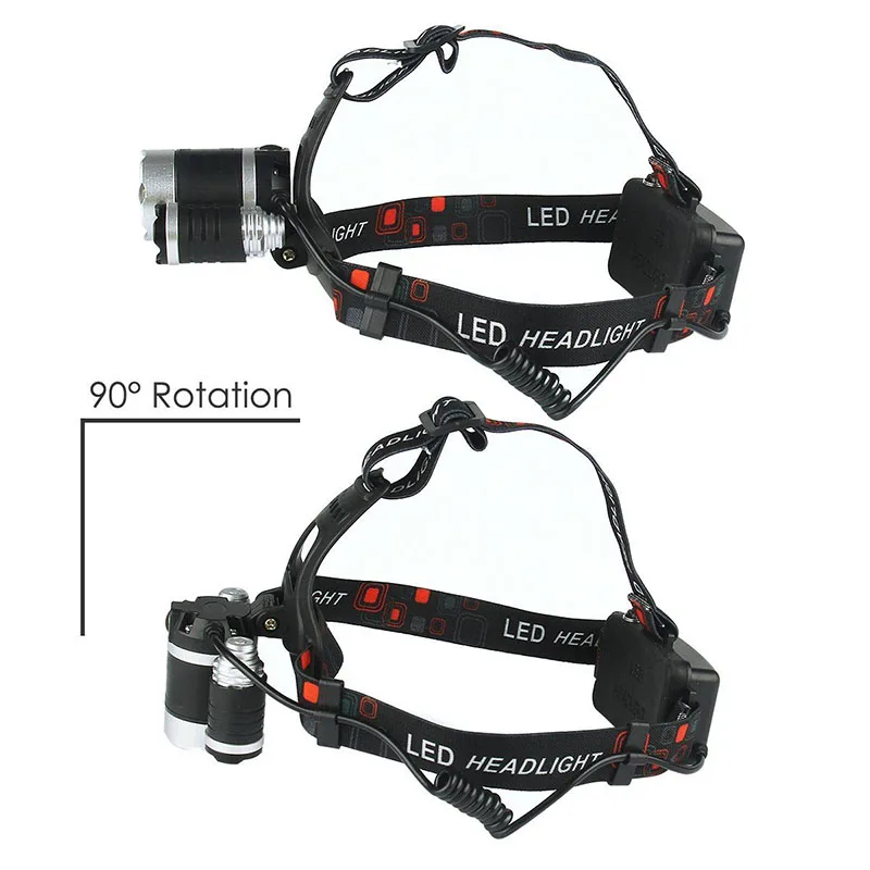

Bicycle Bike Adjustable Rechargeable 3T6 Super Bright XML LED Headlamp Headlight Torch Flashlight Light For Camping