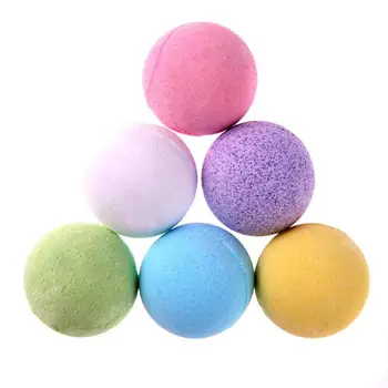 

Color Random 1 pcs Natural Bubble Bath Bomb Ball Natural Sooth Whiten Bubble Bath Salt Ball Essential Oil Spa Shower Ball 40g