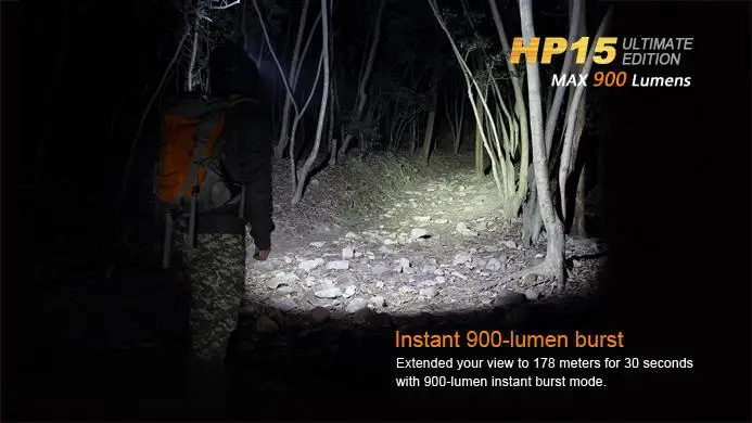 2015 Новый Fenix HP15 UE CREE XM-L2 LED 900 люмен фары использует 4xAA батареи или ni-mh или щелочные фар + бесплатная доставка