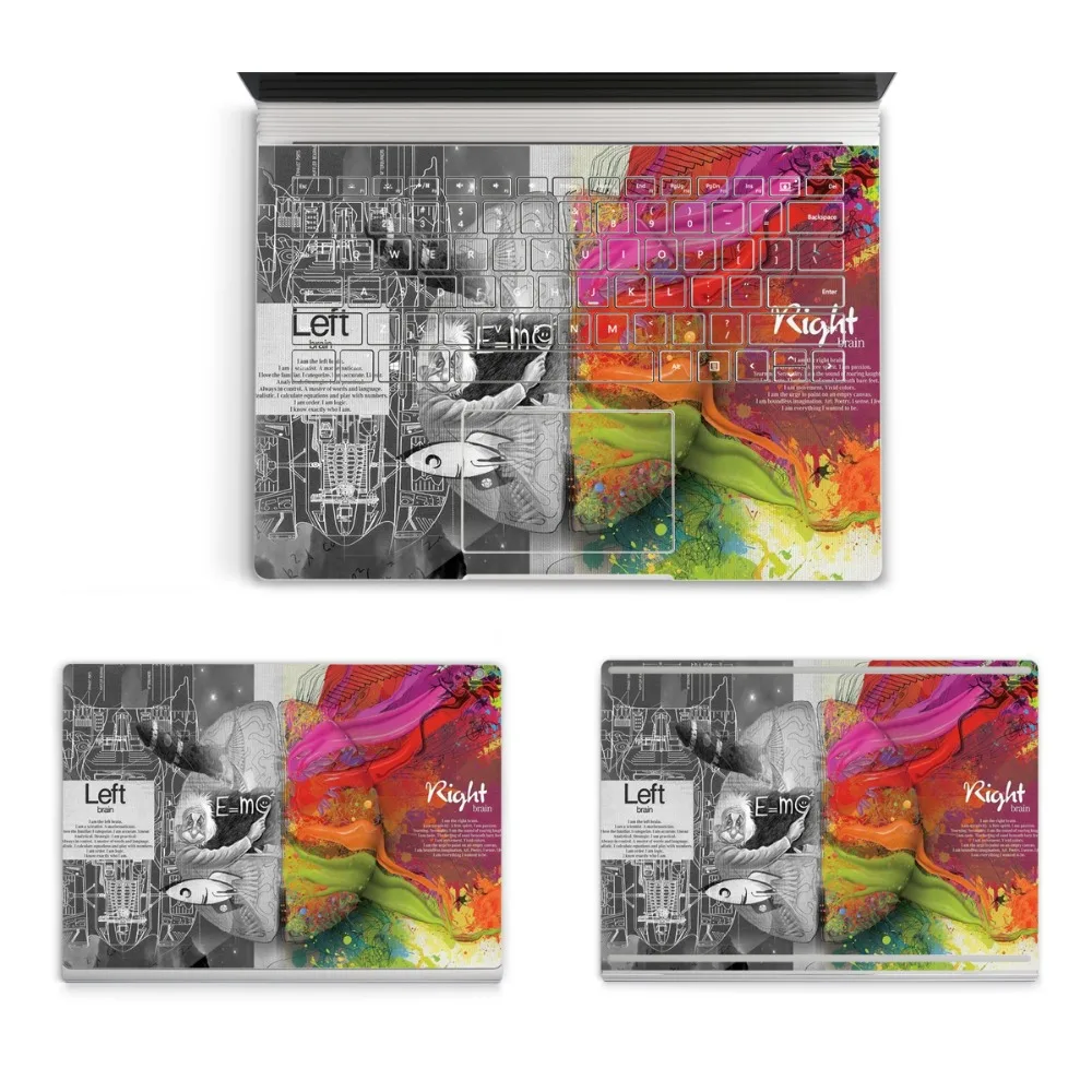 Цветная Виниловая наклейка для ноутбука серии brain для microsoft Surface book 13,5 дюймов, наклейка на кожу s для поверхностной книги 13,5
