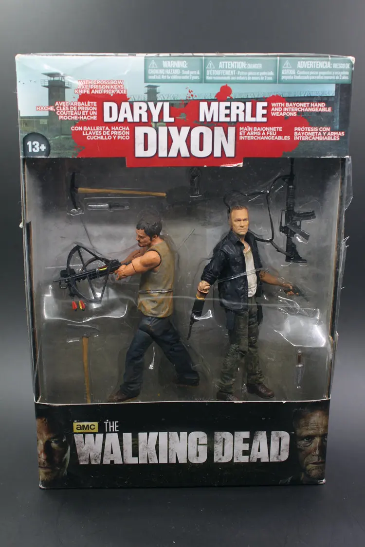 

6inch Walking Dead Daryl Dixon + Merle Brothers Set Action Figure New Box
