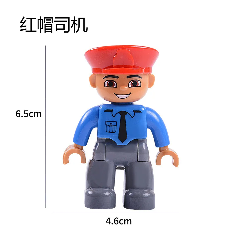 Big Size Action Figures City Princess Pirate Policemen Family Series  Building Blocks Compatible LegoINGS Duploes Education Toys for children (9)