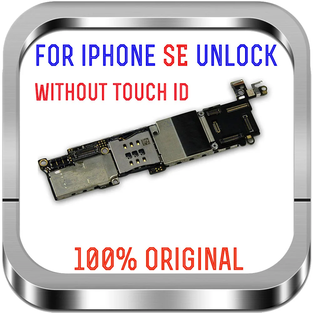 

Factory unlocked for iphone SE Motherboard without Touch ID,100% Original for iphone SE Mainboard with Full Chips,Good Working