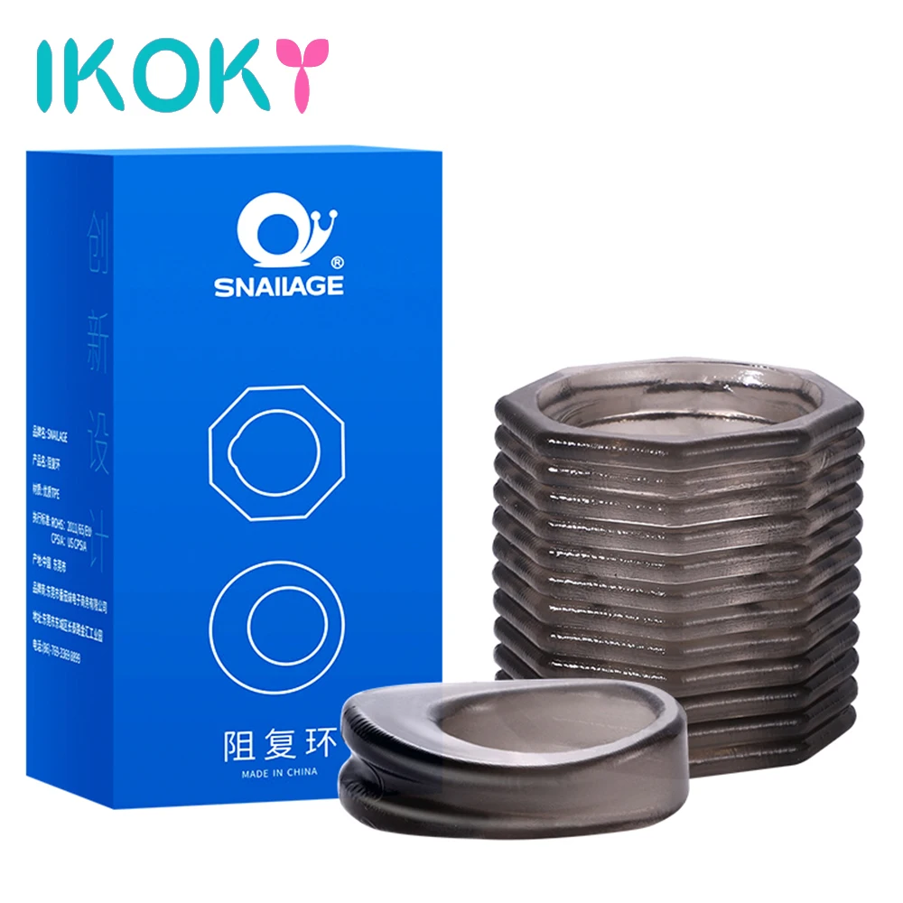 IKOKY 1 пара мужской Пояс верности секс-игрушки для мужчин Кольцо на пенис два