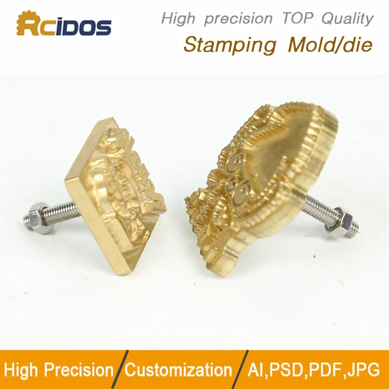  Brass stamping machine moldRCIDOS CNC engraving mold/hot foil stamping clicheleather bronzing dieCa