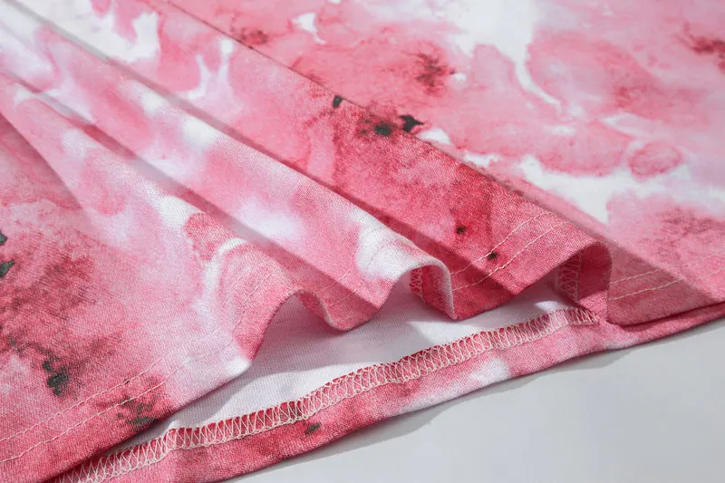 Футболки GONTHWID Cherry Blossom Ink Tie Dye с принтом, уличная Мужская футболка в стиле хип-хоп, повседневные топы с коротким рукавом, футболки Harajuku, футболки