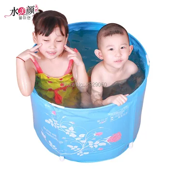 

Not infiating Folding Baby Bath Tub Portable Child tubCushion Safety Protection baby Bath Small Plastic Baby Swimming Pool