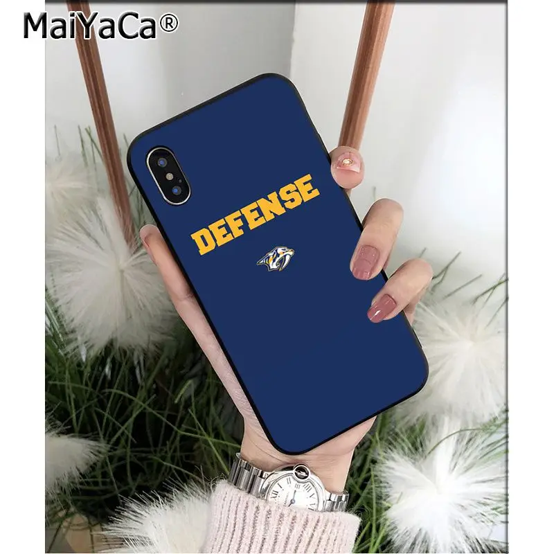 MaiYaCa Nashville Predators ТПУ Мягкие аксессуары для телефонов чехол для телефона для iPhone 5 5Sx 6 7 7plus 8 8Plus X XS MAX XR