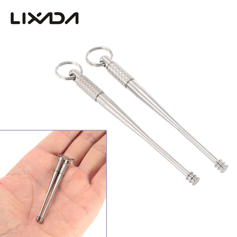 

Lixada 2pc Titanium Earpick Spiral Ear Pick Wax Removal Curette Cleaner Keychain Ear Care Stick Tool Earwax Remover Outdoor Tool