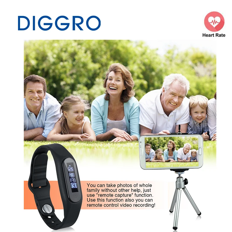 DIGGRO E06 Smart Healthy Bracelet Waterproof Bluetooth 4 0 Wristband Pedometer Sleep Monitor Calorie Tracker for