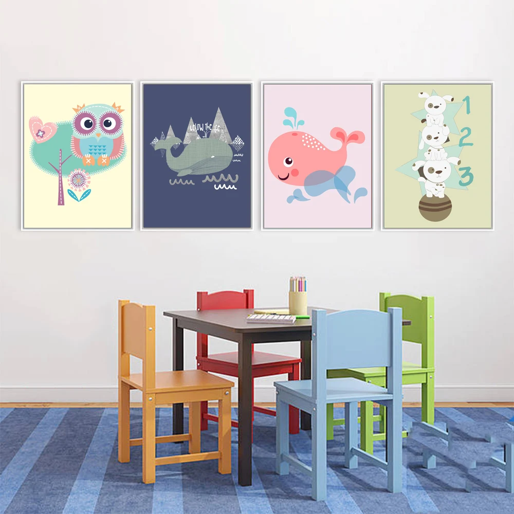 Mix-5-Designs-Abstract-Paintings-Cute-Animal-Owl-Wall-Stickers-For-Kids-Rooms-Baby-Room-Wall (1)