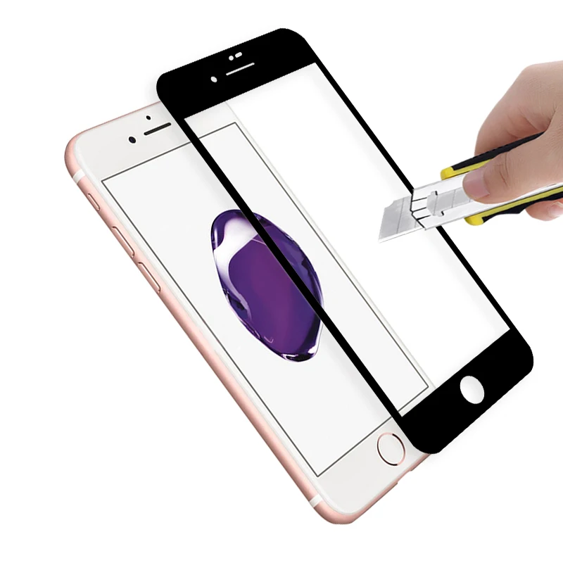 Nillkin для iPhone 7/7 Plus/8/8 Plus протектор экрана из закаленного стекла Стекло Мягкий край