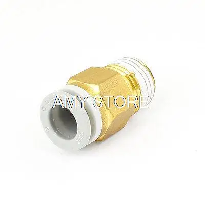 

1/4" BSPT Thread to 8mm Hole Tube Air Pneumatic Push in Quick Adapter Jointer KQ2H08-02S