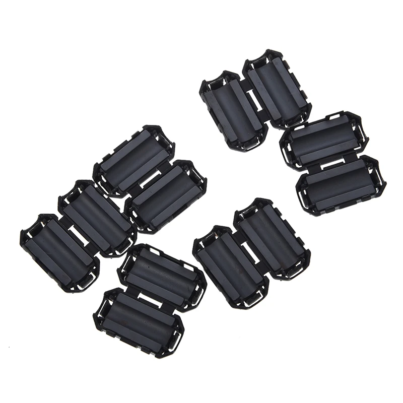 TOP!-6 x Clip On EMI RFI Noise Ferrite Core Filter for 7mm Cable