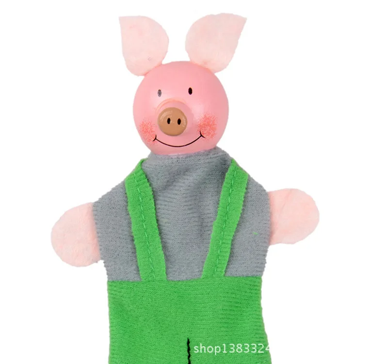 Finger Puppets Theater Little Pig Dolls мягкие детские игрушки для рук мягкая игрушка пальцев