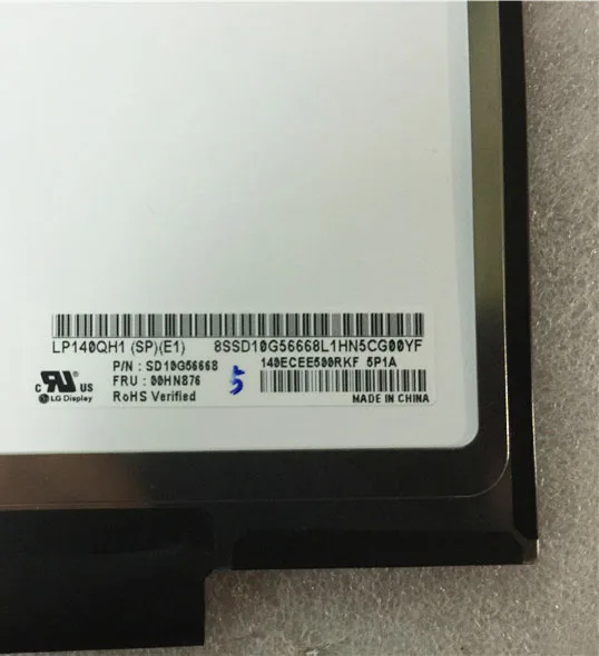 

IPS Matrix for Laotop 14.0" LCD Display LP140QH1-SPE1 LCD Display LP140QH1(SP)(E1) 2560x1440 40Pin LP140QH1 SPE1 Replacement