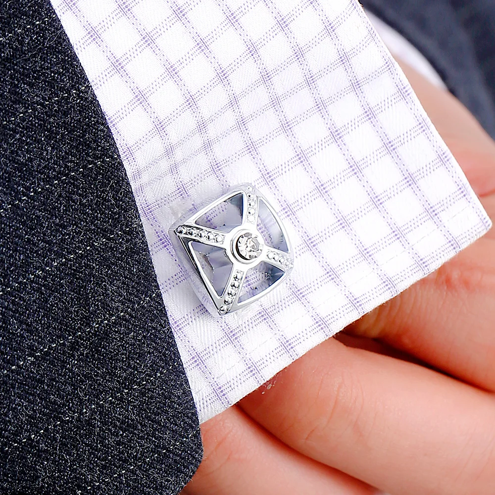

Mens French Shirt Cufflinks with Crystal for Wedding Men Guests Gifts Groomsmen Cuff links Buttons Cufflink Accessories RL-8506