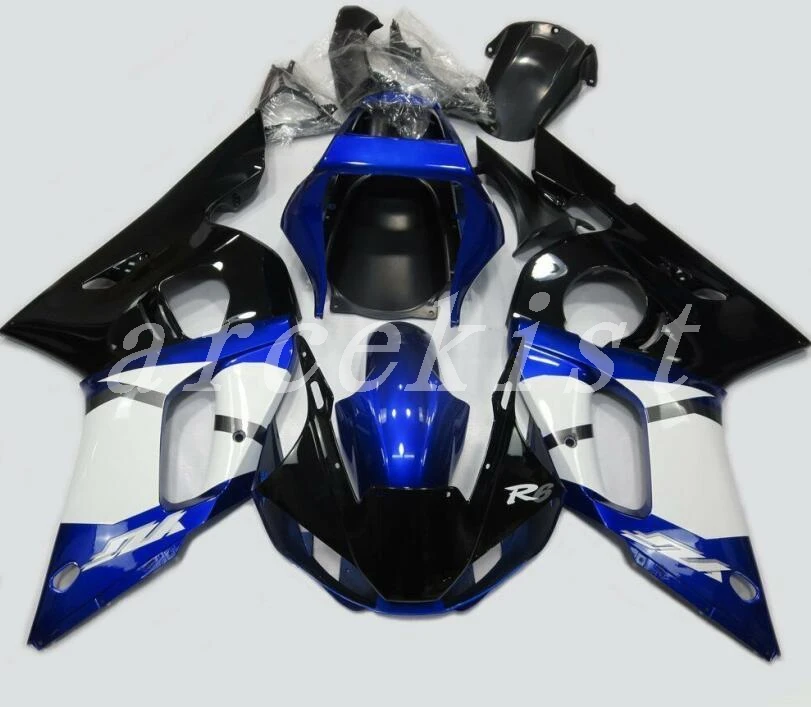 

3Gifts New Fairings Kit Fit For Yamaha YZF 600 R6 1998 1999 2000 01 02 YZF-R6 1998-2002 ABS Motorcycle Fairing blue black white