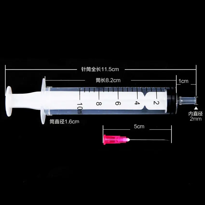Oil Syringe Epoxy Resin Shaker Jewelry Accessories Tool 10ml Dispense Needles DIY Shaker Charms Liquid Injection Pipette Tools