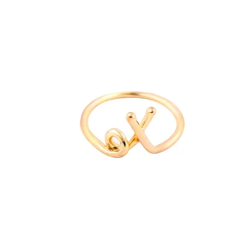 

Oly2u New Arrival Finger Rings Cute XO Ring Simple Hug And Kiss Ring Letter Rings For Women's Gift