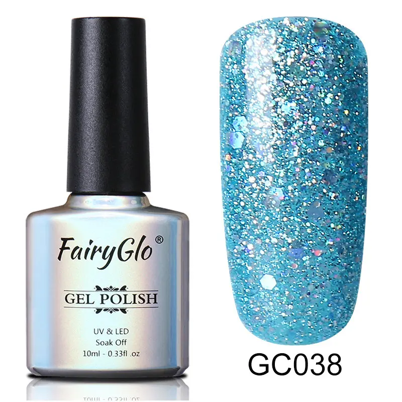 FairyGlo, 10 мл, Neno, блестящий Гель-лак для ногтей, УФ-светодиодный, гибридный лак, впитываемый, Полуперманентная краска, Гель-лак для ногтей - Цвет: G038