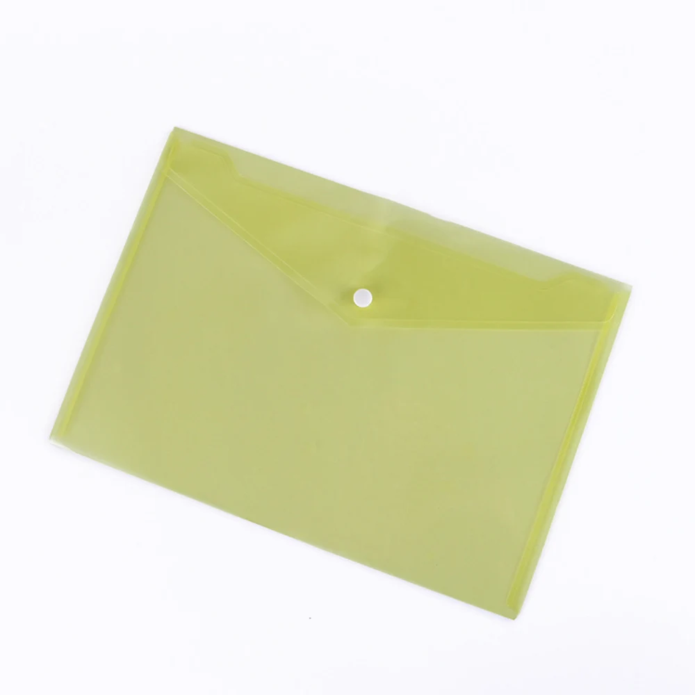 1 шт./Opp непрозрачный пластик A4 Складная Сумка-файл для документов держать папки в виде сумок для хранения бумаги офисные школьные принадлежности - Цвет: Transparent yellow