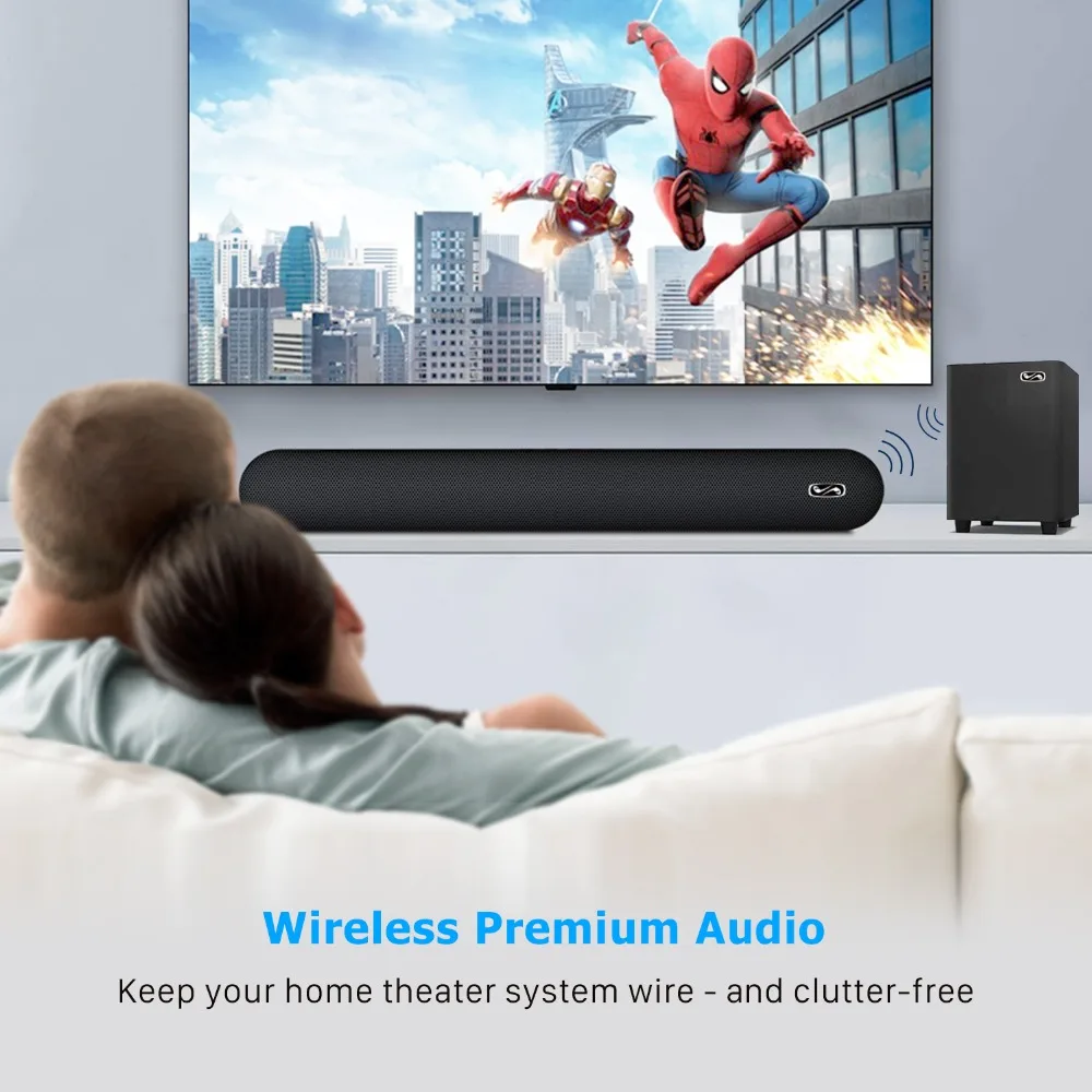 TV SoundBar 100W 2.1 Wireless Bluetooth Speaker