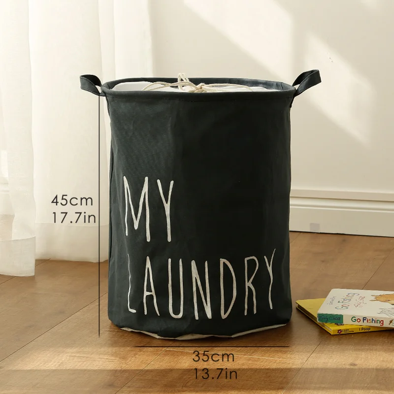 بوتنج المحمولة سلة الغسيل لعبة حقيبة التخزين كبير مربع القطن الكتان غسل الملابس سلة بلدي الغسيل