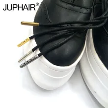 8 pairs of colorful waxed shoelaces for leather shoes leather Round shoelaces Martin boots shoes 11 colors Gold metal lace head