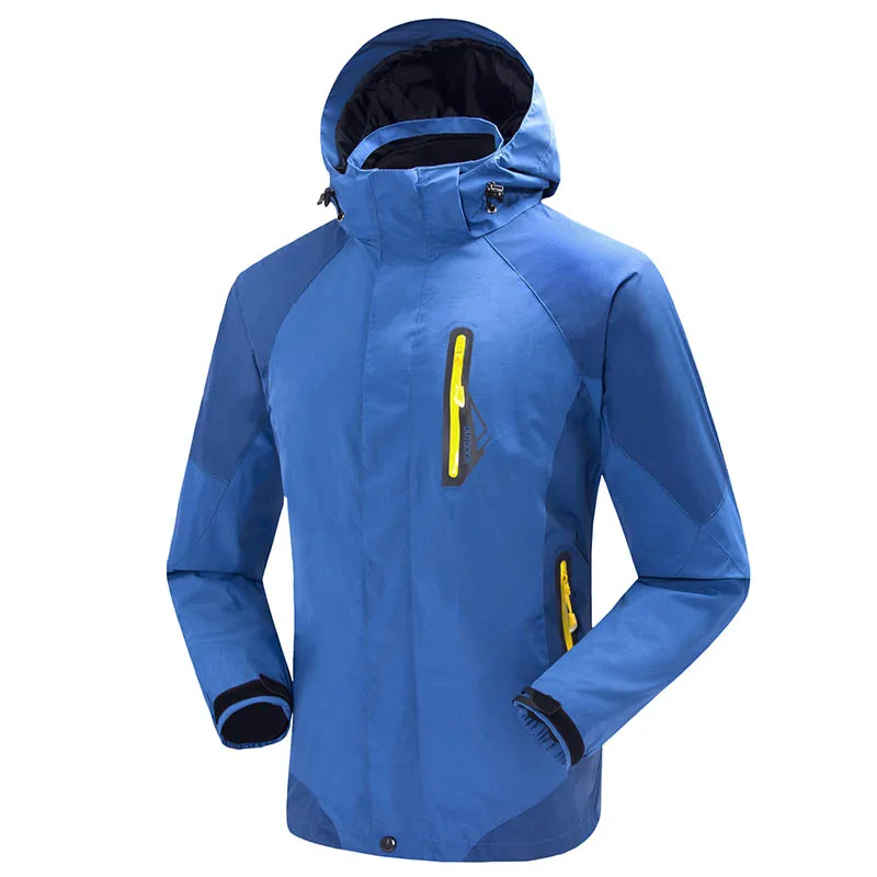 Дропшиппинг, зимняя ветрозащитная куртка для кемпинга, походов, спортивное пальто, рыбалки, туризма, горы, водонепроницаемая куртка для охоты на открытом воздухе, мужская куртка - Цвет: blue