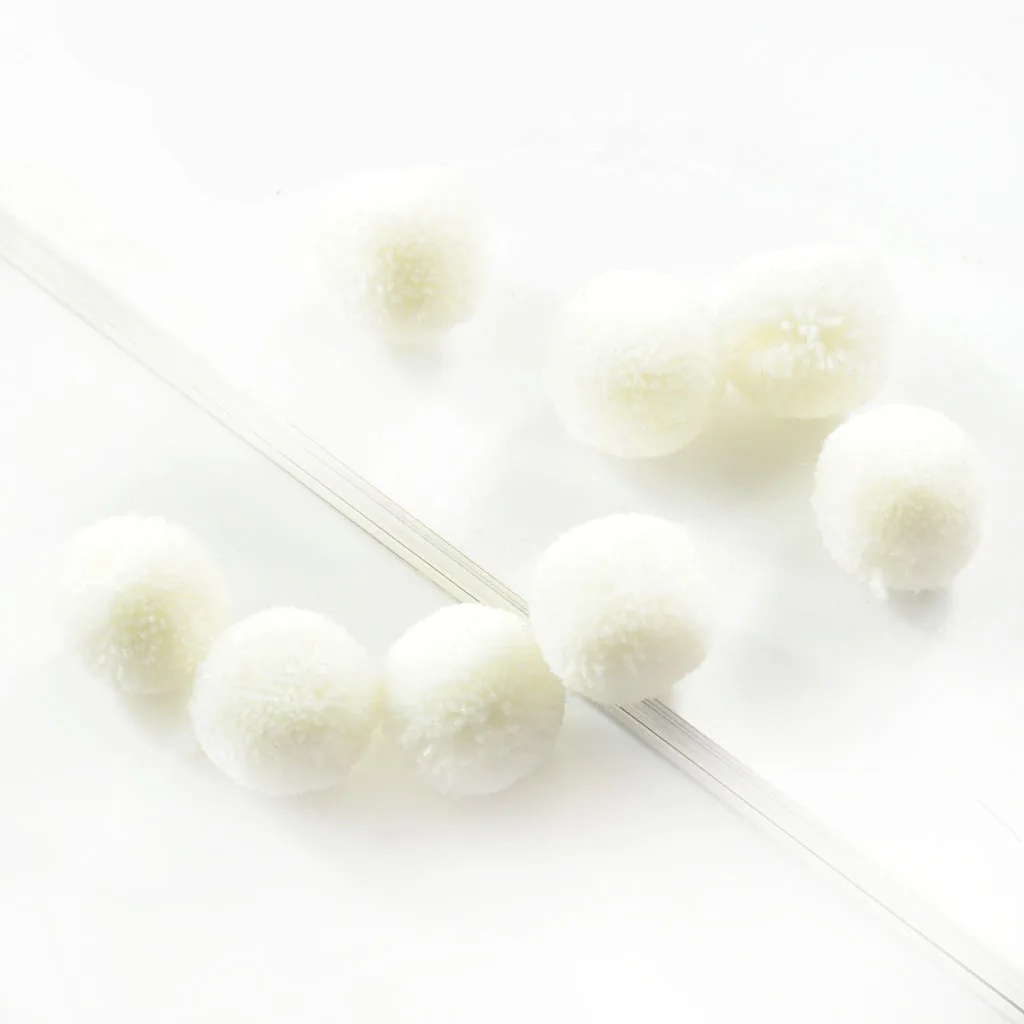 50pcs Mixed Color DIY Wool Felt Balls Pom Pom Beads Crafts Decoration 15mm