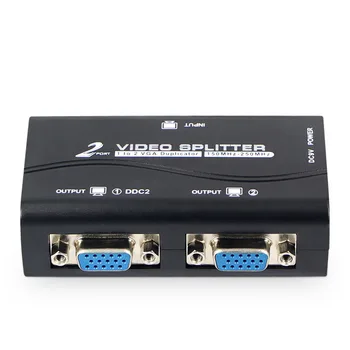 

vga distributor 1 into 2 out, split screen high-definition video 1 into 2 out, TV 1 into 2 divider
