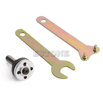 

M10/16mm Hole Drill Angle Grinder Mandrel Adapter Disc Holder Spanner Kit Set