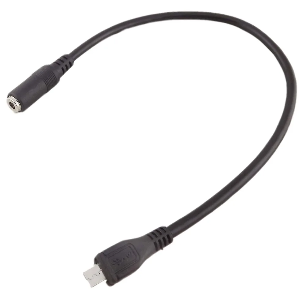 bed draai Christchurch 1pc Black Micro USB 5 Pin Male To 3.5mm Female AUX Audio Sync Headphone  Adapter Cable Cord 30cm|usb 5|usb male to femaleusb cable female male -  AliExpress
