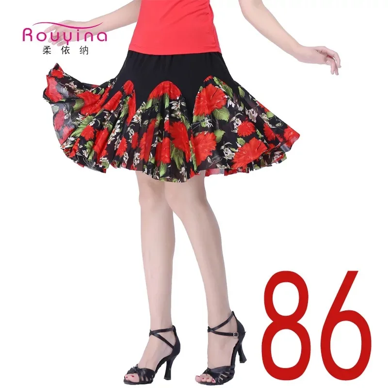 2018_midi_tutu_flower_printed_skirt_Skirts_Woman_printed_Summer_plus_size_elastic_girl_Tulle_Skirt_Women_Clothing_dancing_female_5