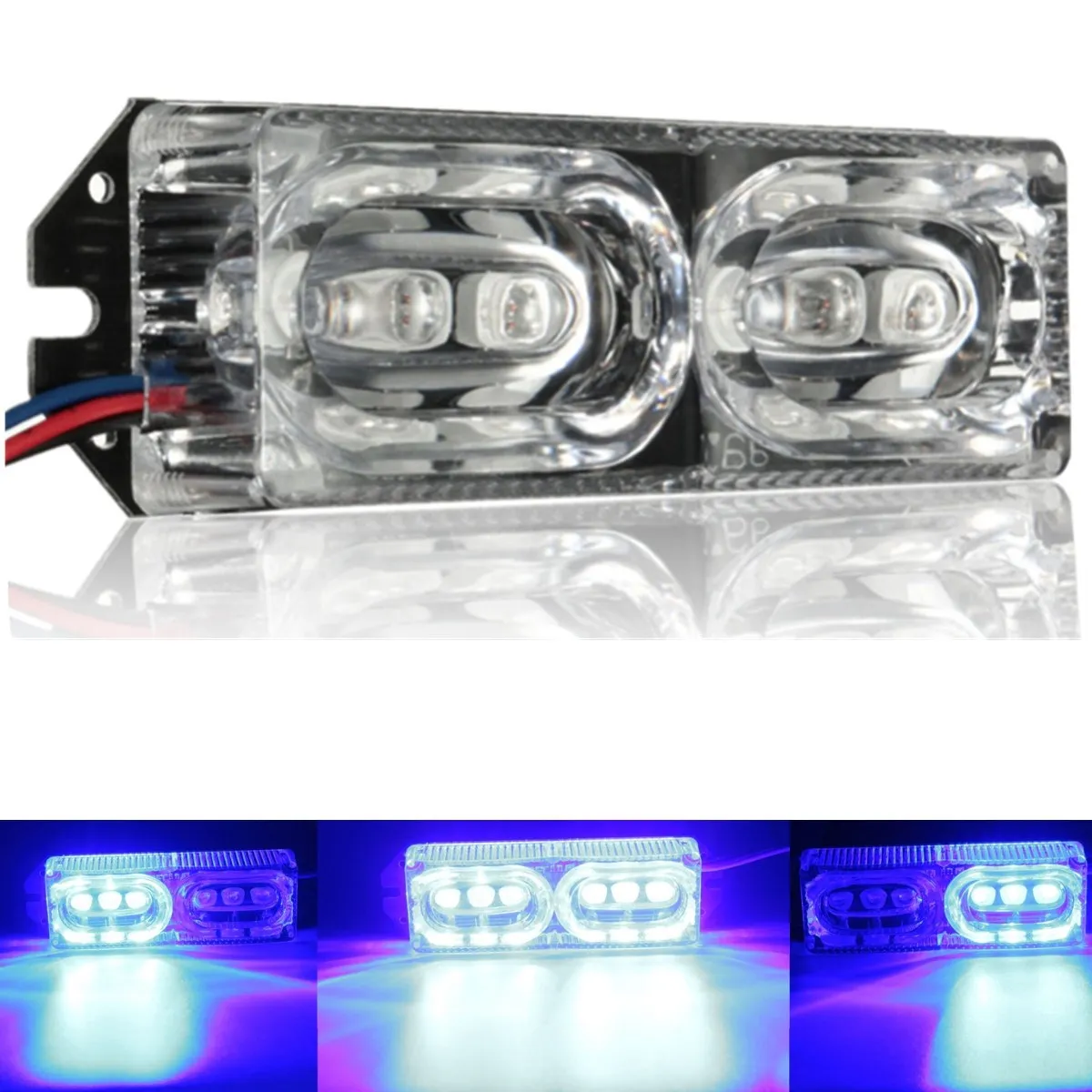 12V 6 LED Motorcycle Warning Brake Tail Stop Strobe Flash Emergency