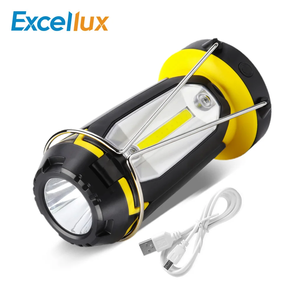 

USB Rechargeable Flashlights Portable Camping Light 6 Modes Multi Function Camping Tent COB Work Light Outdoor Portable Lamp