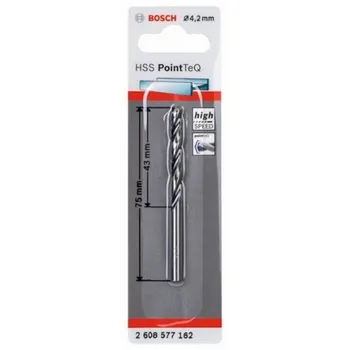 

BOSCH 2608577162 Drill for metal HSS PointTeQ DIN338 4,2x43x75