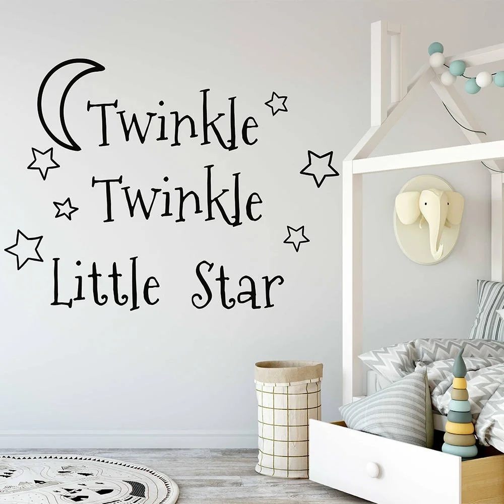 Nursery Wall Quote "Twinkle Twinkle Little Star..." Vinyl Transfer Sticker Decal Nursery Wall Quote "Twinkle Twinkle Little Star..." Vinyl Transfer Sticker Decal