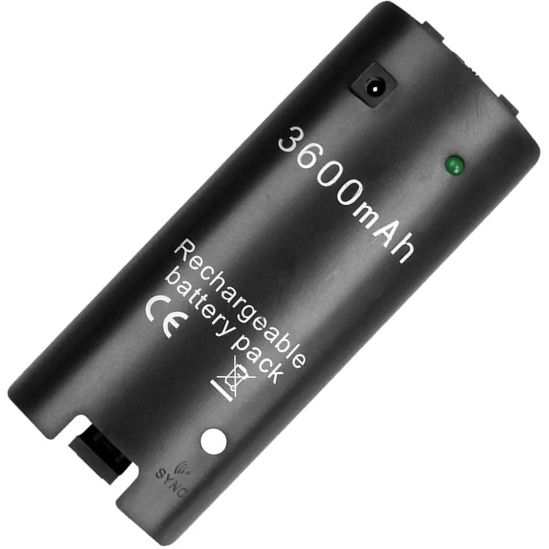 

black 3600mAH Rechargeable Battery and Charger Cable for Nintendo for Wii Remote Controller
