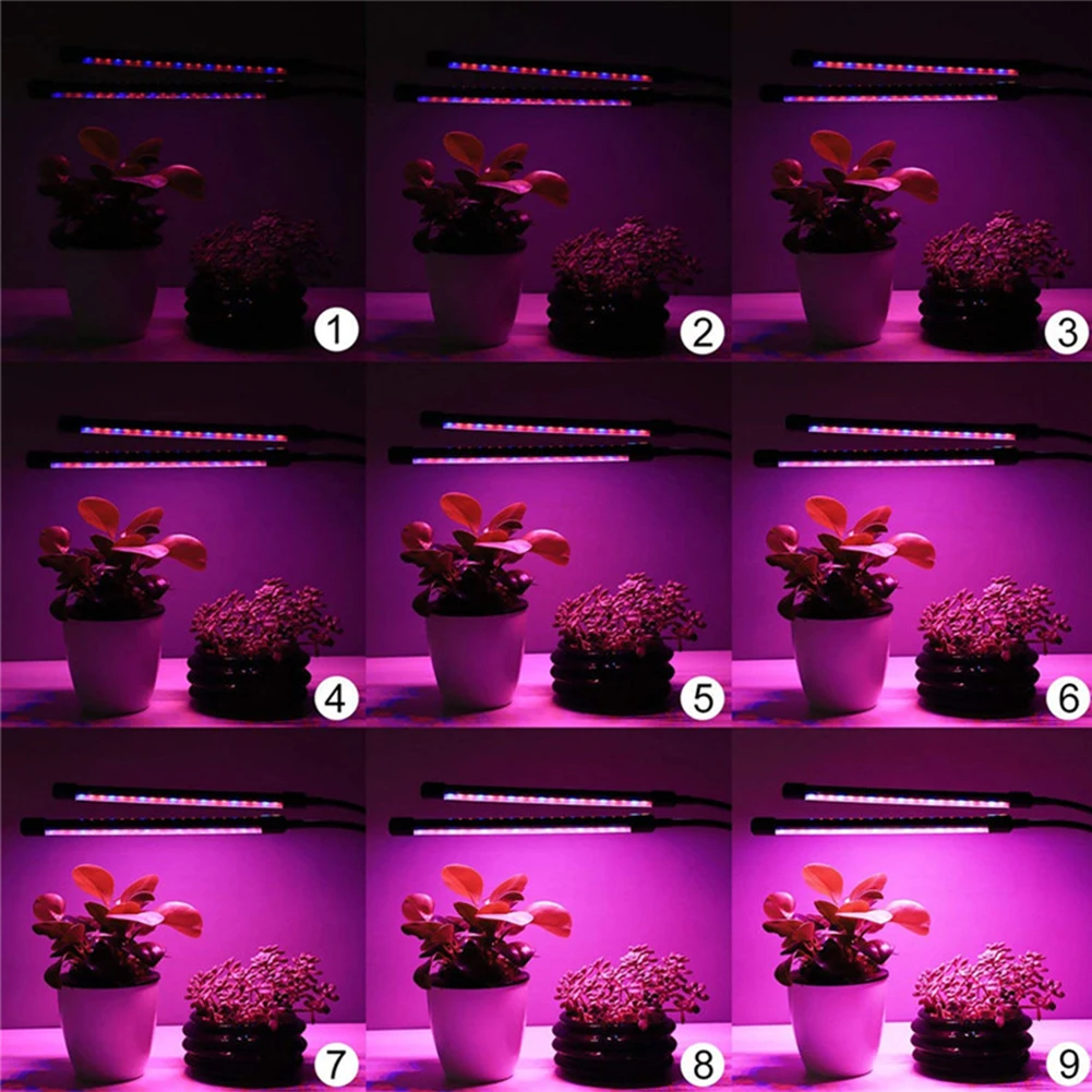 

Grow Light Clip Holder Night LED Bulbs Adjustable Gooseneck Full Memory Light Control For Indoor Plants Timer 3