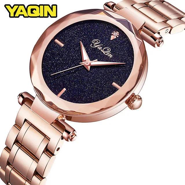 

YAQIN women watch stainless steel quartz watch new fashion business casual luxury brand ladies watch Relogio Feminino