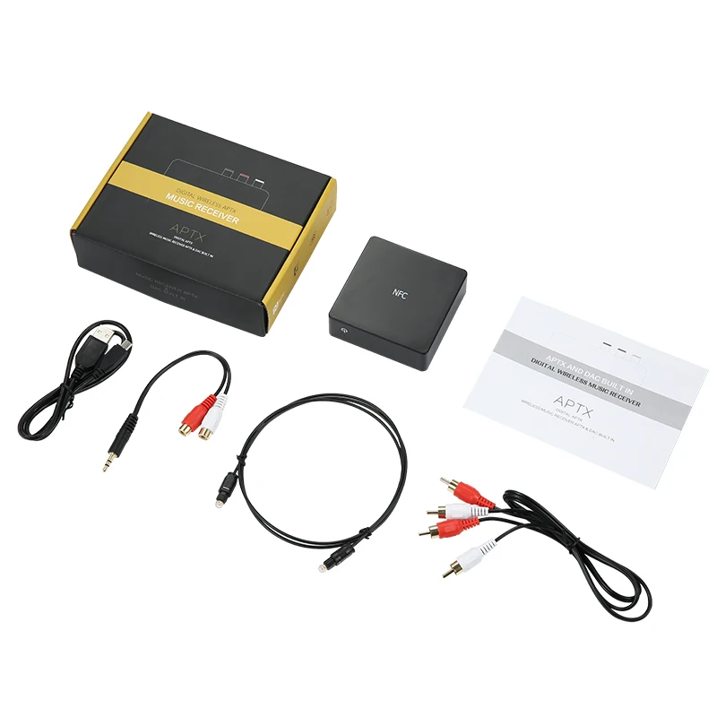 LEORY NFC HiFi Цифровой беспроводной bluetooth приемник адаптер 4,0 аудио стерео без потерь оптический коаксиальный L/R RCA выход