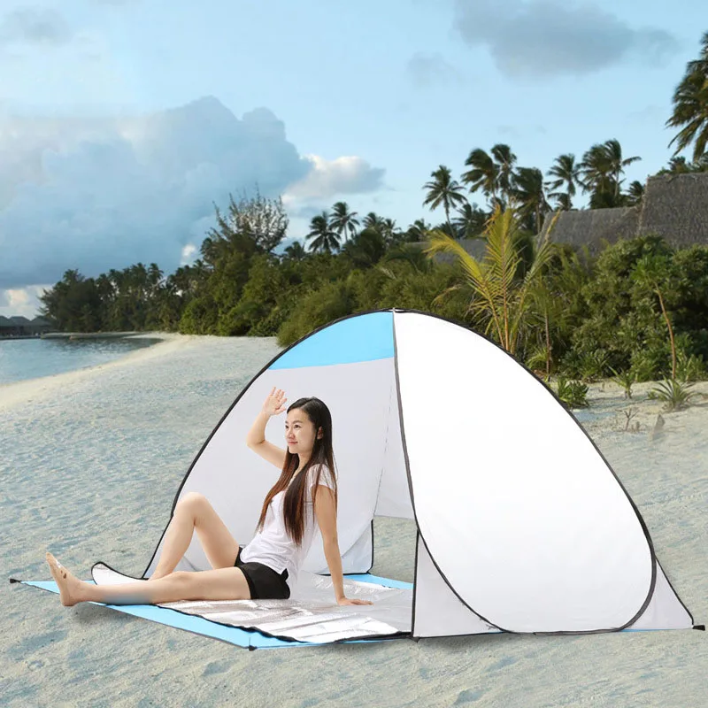 

Foldable Quick Automic Opening Beach Tent Fishing Tents Waterproof UV Protection Camping Sun Shelter YA88