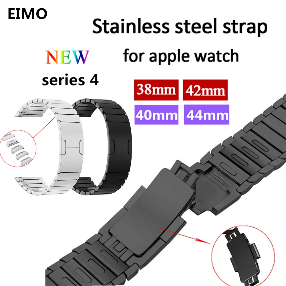 Ссылка Браслет ремешок для Apple watch группа 44 мм 40 мм Aple часы Корреа 38/42 мм ремешок для часов из нержавеющей Сталь наручный ремень iwatch 4 3 2 1